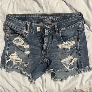 American Eagle Outfitters Ripped Blue Jean Shorts